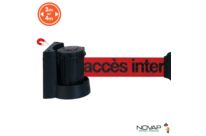 Support mural magnétique avec sangle Rouge Accès interdit - Novap