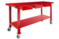 Etabli 200 cm avec roues et 3 tiroirs MW Tools DER2000R