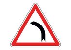 Panneau virage à gauche - A1b