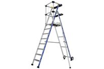 Tubesca-Comabi - Plateforme de travail Sherpamatic Aluminium - 8 marches - Hauteur de travail 3.87m - Charge 150kg - Éco-responsable