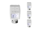 Kit de Têtes Thermostatiques Connectées Universelle avec Ecran LCD + Passerelle ZigBee (Kit 4