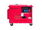 Groupe électrogène insonorisé diesel 6kW 3x400V+1x230V MW Tools DG65E