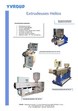 Extrudeuses YVROUD 