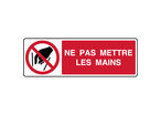 Panneau horizontal ne pas mettre les mains