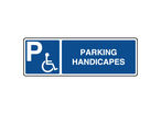 Panneau d'indication horizontal parking handicapés