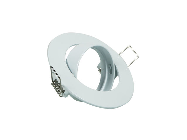 Colerette ronde orientable blanche pour Ampoule Spot led GU10