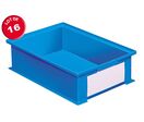 Lot de 16 caisses plastiques CP 16.2 litres bleues