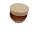 Boîte ronde en bois avec papier cuisson et couvercle 350 ml Firplast