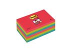 Bloc Notes Super Sticky assorties plus Post-it 76 x 127 Lot de 6 Blocs