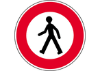 Panneau interdiction au piéton B9a