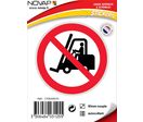 Panneau Interdit aux véhicules de manutention - Vinyle adhésif Ø80mm - 4031255