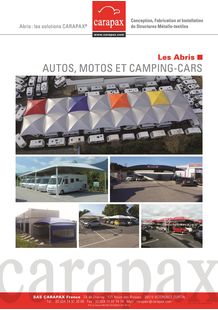 CARAPAX ABRIS POUR PARCS AUTOMOBILES, VÉLOS, MOTOS ET CAMPING-CARS