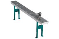 Tables à rouleaux et butées de positionnement