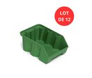 Lot de 12 Bacs DUETTO 28 litres plastique vert