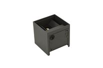 Applique Murale Graphite Grise 12W Double Faisceau IP65 Cube - Blanc Neutre 4000K - 5500K