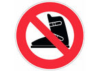 Panneau Chaussures de ski interdite - Rigide Ø300mm - 4064130