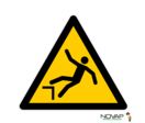 Panneau Danger chute avec dénivellation - Novap