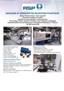 RSP INJECTION PLASTIQUE - Présentation de la société