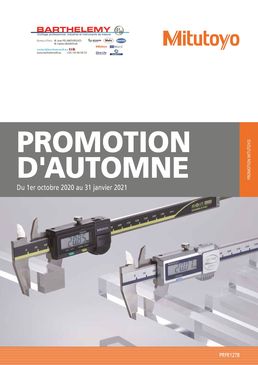 PROMOTION D'AUTOMNE Mitutoyo 31.01.2021