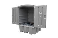 EMP - Box de stockage plastique pour fûts 1100 L - Rétention 1100 L, Résistant Acides Bases, Recyclable, Garantie 3 ans