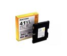 Cartouche d encre gel Ricoh GC-41YL jaune.