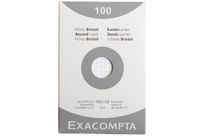Fiche bristol Exacompta 10x15 petit carreaux Blanc - étui de 100