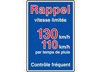 Panneau indication limite vitesse autouroute C25b ex. 3