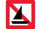 Panneau fluvial interdiction aux bateaux à voiles A15