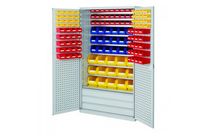 Armoire grande capacité à portes perforées RAL 7035 : RASTERPLAN MOD 20 