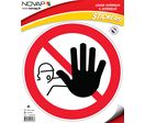 Panneau Interdit de franchir le signal - Vinyle adhésif Ø300mm - 4031668