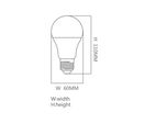 Ampoule LED 10W - 300º - E27 A60 | B75096 