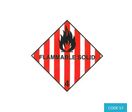 Etiquettes classe 4.1 solide inflammable (100 mm x 100 mm) - CODE 57