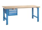 Établi à 3 tiroirs multiplex | KEY Lock Bleu clair RAL 5012