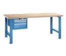 Établi à 3 tiroirs multiplex | KEY Lock Bleu clair RAL 5012