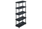 Black 5 Adjustable Shelves