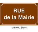 Plaque de rue 500 x 300 aluminium listel simple