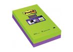 Bloc Note Super Sticky  assortis Ligné Post-it 102 x 152 Lot de 3 Blocs
