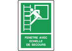 Panneau d'évacuation vertical fenêtre de secours échelle