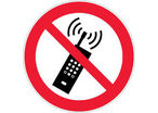 Panneau Téléphone mobile interdit - Rigide Ø80mm - 4030036