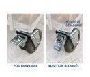 Frein pour roulettes de manutention lourde |  Kick Stop