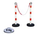 Kit 2 Poteaux EVOLYS PVC + 6M de Chaîne