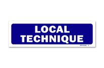 Panneau local technique - Fond bleu