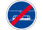 Panneau fin obligation voie tramways B45b