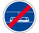Panneau fin obligation voie tramways B45b