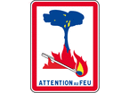 Panneau indication forêt inflammable C3