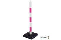 Poteau PVC Rose FME/Blanc sur socle à lester 4kg - 2002042