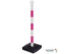 Poteau PVC Rose FME/Blanc sur socle à lester 4kg - 2002042