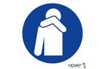 Panneau Tousser ou éternuer dans son coude - Rigide Ø 180mm - 4042510