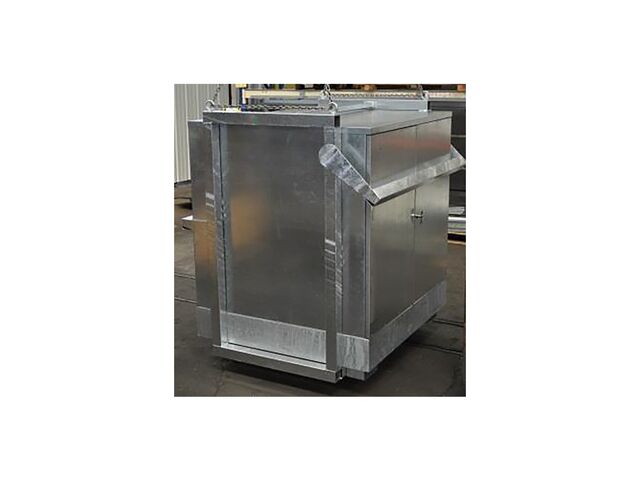 Abri de stockage élingable en acier galvanisé - Carénage complet pour 2 fûts - DIFOPE