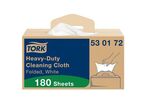 Tork - Chiffon de Nettoyage Ultra Résistant Plié Blanc - 180 Feuilles/Paquet - Usage Alimentaire